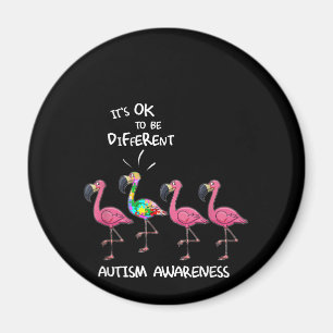 Autismus  Es ist OK, um ein anderes Flamingo Puzzl Magnet