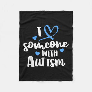 Autismus Familie Shirt I Liebe Jemand mit Autismus Fleecedecke