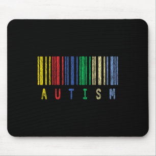 Autismus Farbenfrohe Barcode Unterstützung Autisti Mousepad