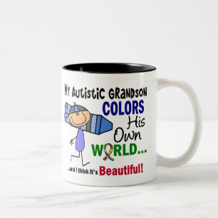Autismus FÄRBT SEINEN EIGENEN WELTenkel Zweifarbige Tasse