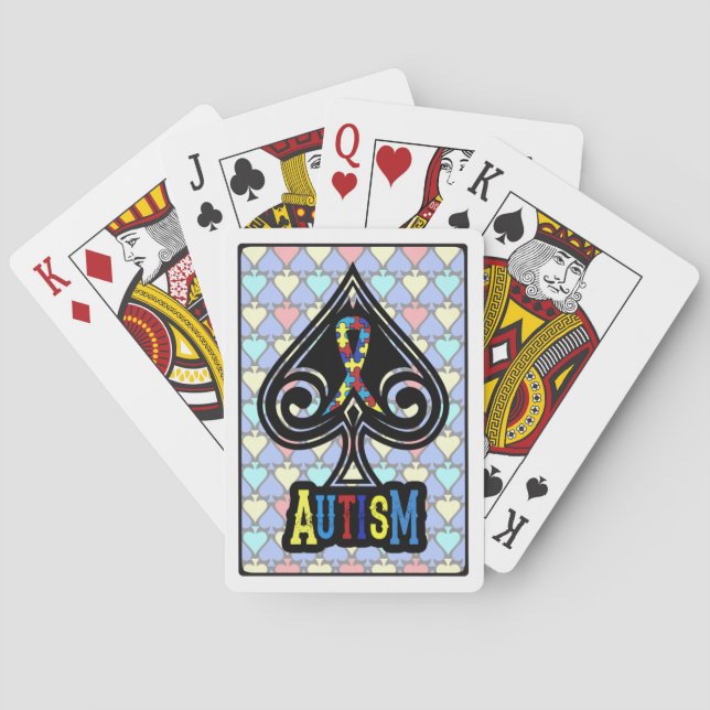 Autismus - Flachbildschirm - Karten - Ausgabe Spielkarten (Rückseite)