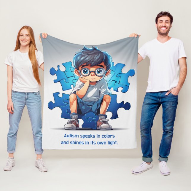 Autismus- Fleecedecke (Beispiel)