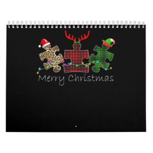 Autismus  Frohe Weihnachts Autismus Puzzle Stück Kalender