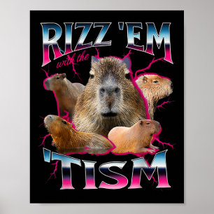 Autismus Funny Rizz Em mit dem Tism Meme Autistic Poster