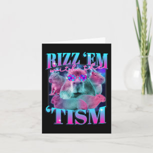 Autismus Funny Rizz Em mit dem Tismus Capybyra Mem Karte