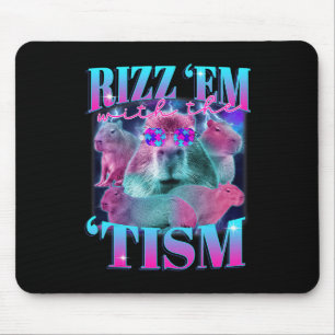 Autismus Funny Rizz Em mit dem Tismus Capybyra Mem Mousepad