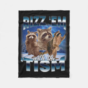 Autismus Funny Rizz Em mit dem Tismus Meme Autisti Fleecedecke