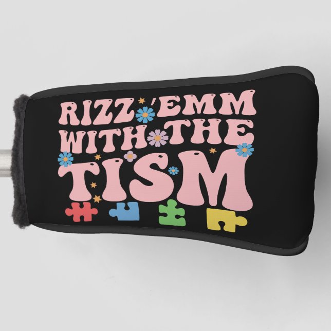Autismus Funny Rizz Em mit Tism Meme Autistic Golf Headcover (Vorderseite)
