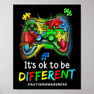 Autismus-Gamer-Männer-Kinder-Jungen Poster