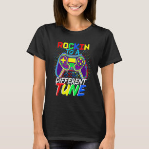 Autismus-Gamer Rockt Einen Anderen Rhythmus Autism T-Shirt