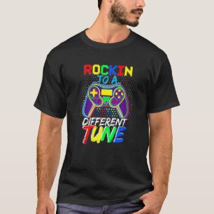 Autismus-Gamer Rockt Einen Anderen Rhythmus Autism T-Shirt