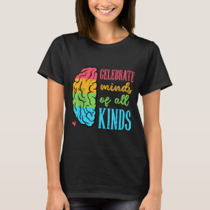 Autismus Gehirn Feiern Sie Köpfe Aller Art Bewusst T-Shirt