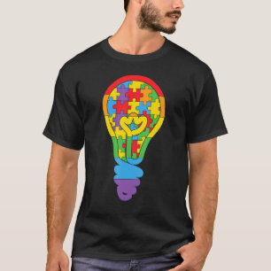 Autismus-Glühlampen-Rätsel T-Shirt