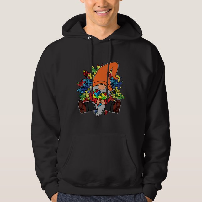 Autismus Gnome Sunflower Hoodie (Vorderseite)