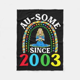 Autismus Großartig Ausome Seit 2003 Frohen 23. Geb Fleecedecke