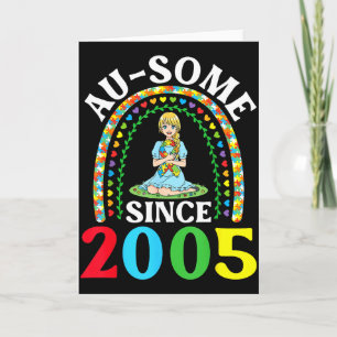 Autismus Großartig Ausome Seit 2005 Froher 21. Geb Karte
