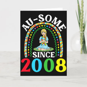 Autismus Großartig Ausome Seit 2008 Frohen 18. Geb Karte