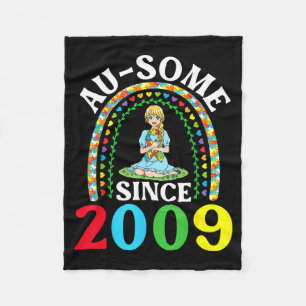 Autismus Großartig Ausome Seit 2009 Frohen 17. Geb Fleecedecke
