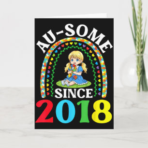 Autismus Großartig Ausome Seit 2018 Bewusstsein 8. Karte