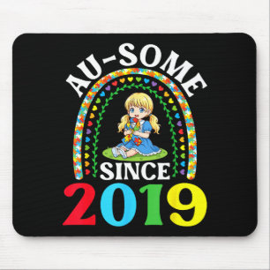 Autismus Großartig Ausome Seit 2019 Bewusstsein 7. Mousepad