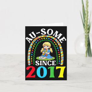 Autismus großartig awesome seit 2017 Bewusstsein 9 Karte