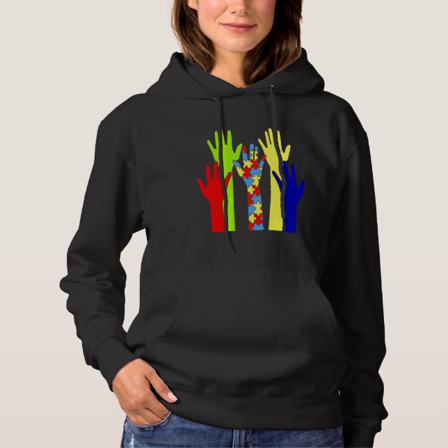 Autismus Hand Hoodie (Vorderseite)