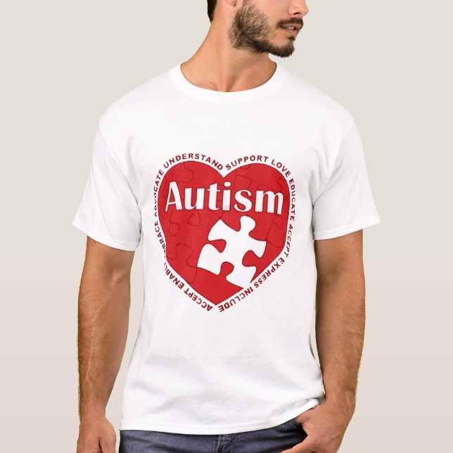 Autismus-Herz T-Shirt (Vorderseite)