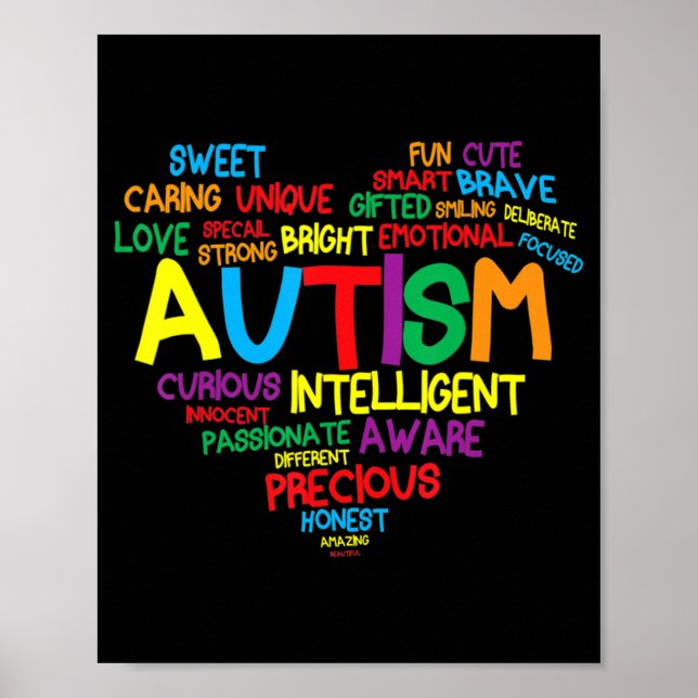 Autismus Herzautismus Aufklärung stolz Autismus Ma Poster (Vorne)