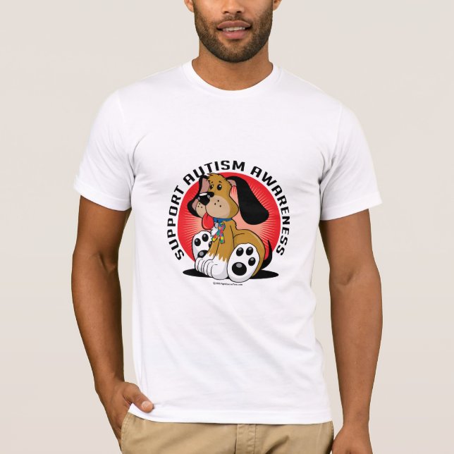 Autismus-Hund T-Shirt (Vorderseite)