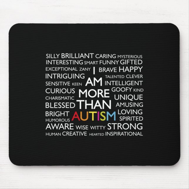 Autismus Ich bin mehr als Autismus Mousepad (Vorne)