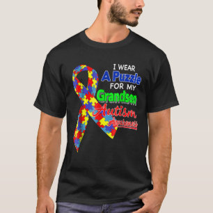 Autismus - Ich trage ein Puzzle für meinen Enkel - T-Shirt