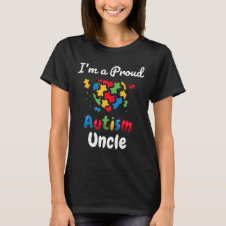 Autismus-Im a Stolz Autismus Onkel Mens Herzpuzzle T-Shirt