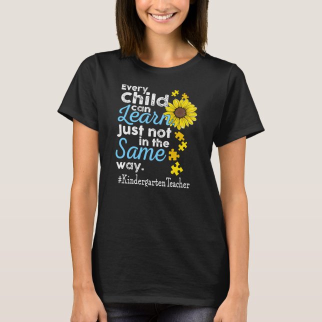 Autismus im Kindergarten Jedes Kind kann lernen T-Shirt (Vorderseite)