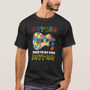 Autismus in Rock To My Own Rhythm Gitarre Jungen T-Shirt