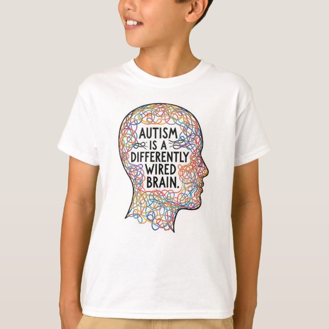 Autismus ist ein anders verkabeltes künstlerisches T-Shirt (Vorderseite)