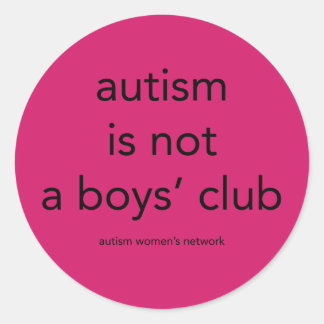 Autismus ist kein Jungenclub: Aufkleber