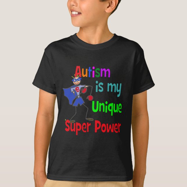 Autismus ist mein einzigartiger SuperPower T-Shirt (Vorderseite)