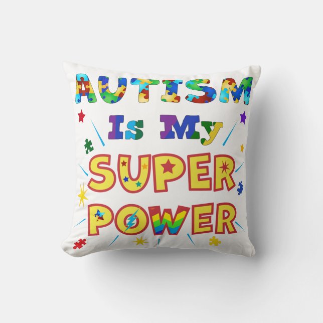 Autismus ist mein Super-Power Kissen (Vorderseite)