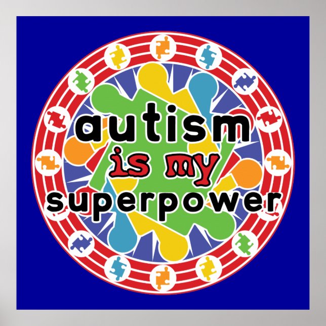Autismus ist mein Super-Power Poster (Vorne)