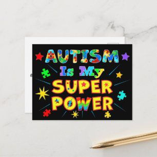 Autismus ist mein Super-Power Postkarte