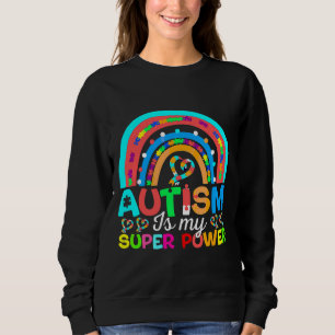 Autismus ist mein Super-Power und Puzzle Autismus Sweatshirt