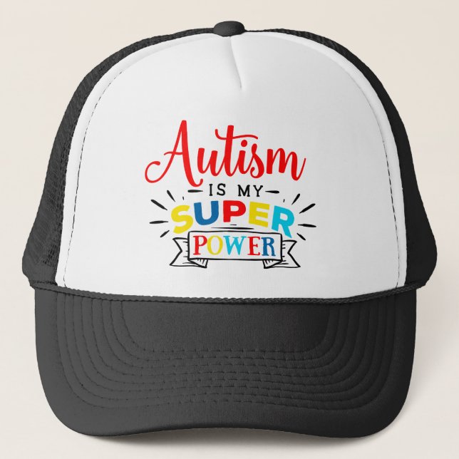 Autismus ist mein SuperPower Truckerkappe (Vorderseite)