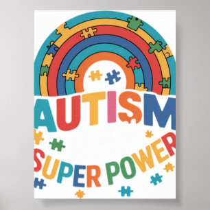 Autismus ist meine Superkraft ADHS Puzzle Autismus Poster