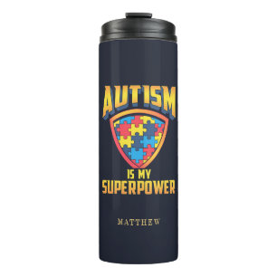 Autismus ist meine Superkraft Autistische Unterstü Thermosbecher