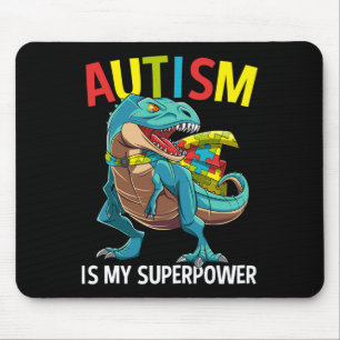 Autismus ist meine Superkraft Dinosaurier-Puzzlete Mousepad