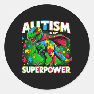 Autismus ist meine Supermacht-Autismus-Bewusstsein Runder Aufkleber
