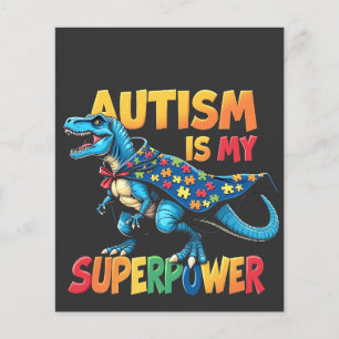 Autismus ist meine Supermacht Dinosaurier Autismus Flyer