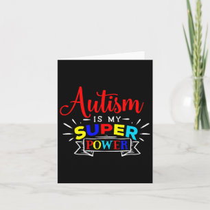 Autismus ist meine Supermacht - farbenfrohe autist Karte