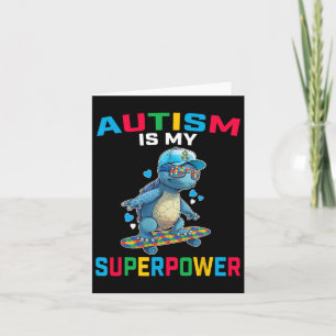 Autismus ist meine Superpower Dino Puzzle Awarenes Karte