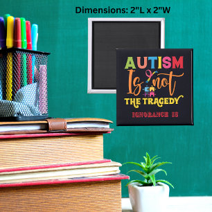 Autismus ist nicht die Tragödie" Square Magnet